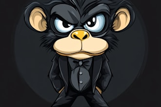 draw an original mascot or cartoon character in vector