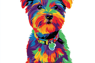 do coloufull pop art for your pet or favorite animal