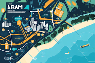 create a vector map illustration for any of your events