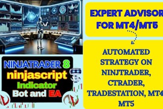 create automated trading strategy on ninjatrader, ctrader, tradestation mt4 mt5