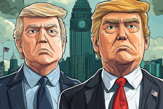 create a political or satirical cartoon