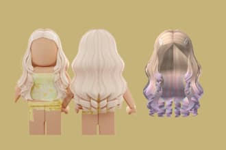 create 3d roblox ugc hair, roblox accessories, 3d model, game asset, roblox ugc