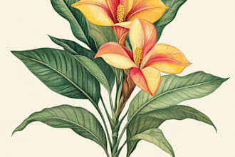 paint water color botanical illustrations