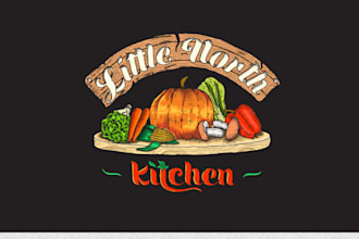 do eye catching BBQ, or restaurant logo for your food