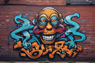 create graffiti pop art canvas designs and murals