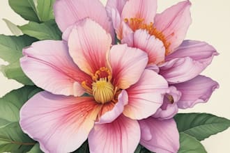 watercolor botanical illustrations of flowers