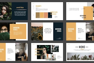 design premium powerpoint template, presentation design, and investor pitch deck