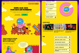 meme coin website design meme coin landing page design pepe website design token