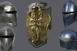 design 3d cosplay 3d armor 3d helmet 3d prop for 3d printing