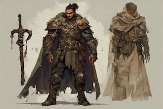 create a fantasy character concept art