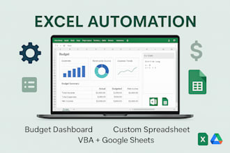 create create custom automation excel google spreadsheet budget dashboard vba