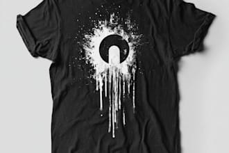 draw custom t shirt logo design