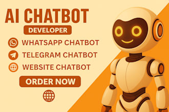 build website ai chatbot, integrate ai chatbot with whatsapp telegram ai chatbot