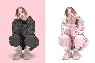 draw in anime or semi realistic style
