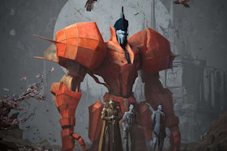 draw illustration and concept mecha, gundam, and robot