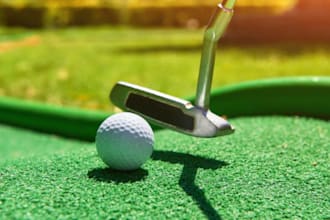 stick golf course, ball,golf hole,mini putting green, landscape design, golf sim
