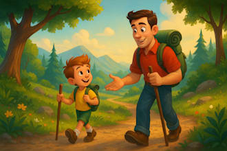 design 3d children book illustration, colorful kids storybook book cover design