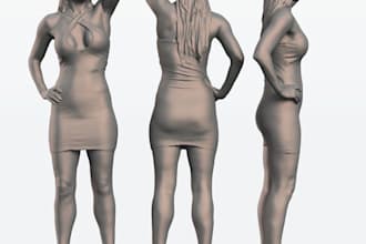 create 3d face or body model for animation, games ,printing