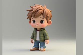 design stylized 3d toy, toy product design, collectible toy, cute 3d toy asset