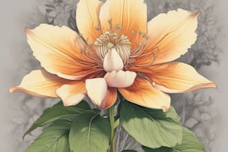 create a beautiful vintage botanical illustration poster