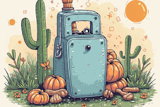 draw illustration, line art or doodle for your product
