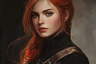 do fantasy dnd  design character sheet game concept art