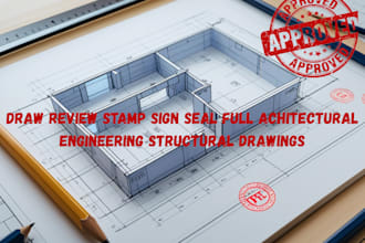 draft architectural drafting review stamp architectural drawing for city permit