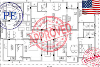 review pe stamp architectural stamp for city permit across all states in the USA