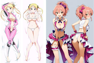 design custom anime style dakimakura body pillow nsfw sfw fantasy fanart waifu