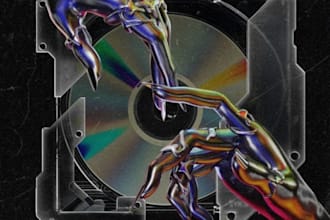 design insane rave, schranz, and industrial techno cover art