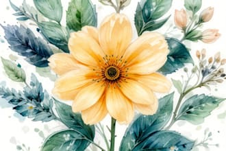 make a botanical watercolor illustration