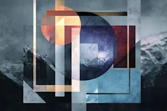 create abstract geometric digital art