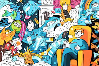 create doodle illustration for any project