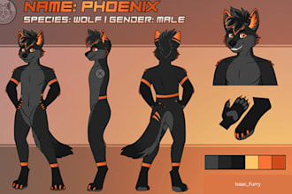 draw furry ref sheet character reference sheet furry anthro nsfw oc fursuit art