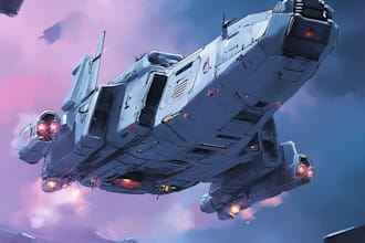 paint original space scenes, any science fiction, spaceships
