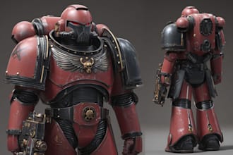 draw your marine warhammer 40k character art my style