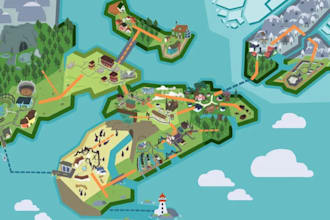 festival map illustration map 3d isometric event map tourist map dnd vector map