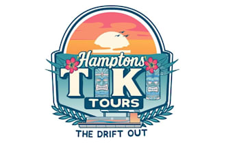 design awesome tiki boat logo