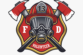 design high quality fire fighter t shirt logo with unlimited revision
