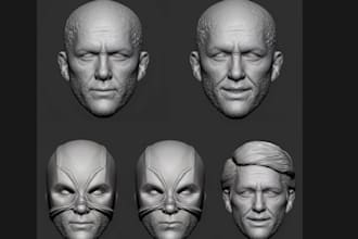 sculpt realistic 3d head 3d bust face model 3d portrait in zbrush for 3d print