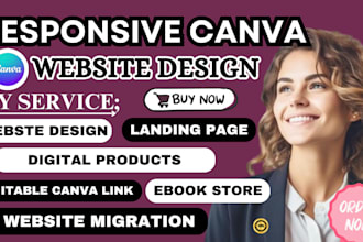 design a responsive canva website or landing page for your brand