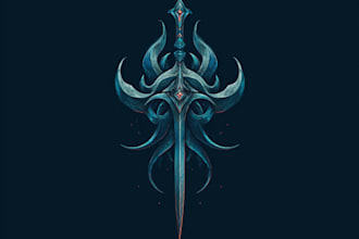 design an animated fantasy, rpg, mmorpg, sci fi game logo