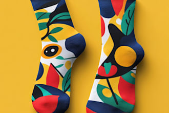 design creative collection and sublimation socks for brand