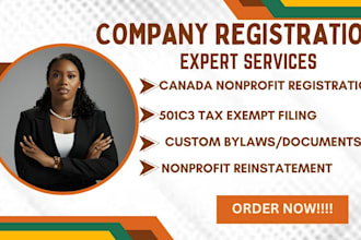 do US, UK, canada non profit registration, 501c3 tax exempt, apply for charity