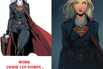 draw you a dc or marvel style comic book superhero or villain character