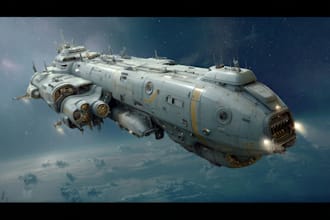 create sci fi futuristic vehicle aircraft spaceship for you