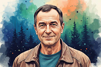 draw a digital watercolor painting