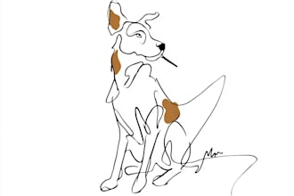 do custom pet one line art pet tattoo cat dog line any pet