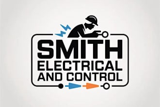 create a creative modern electrician logo design