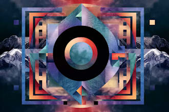 create abstract geometric digital art